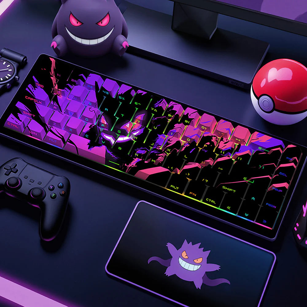 Gengar PBT Cherry Profile Side-Engraved Shine-Through Keycaps Set